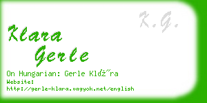 klara gerle business card